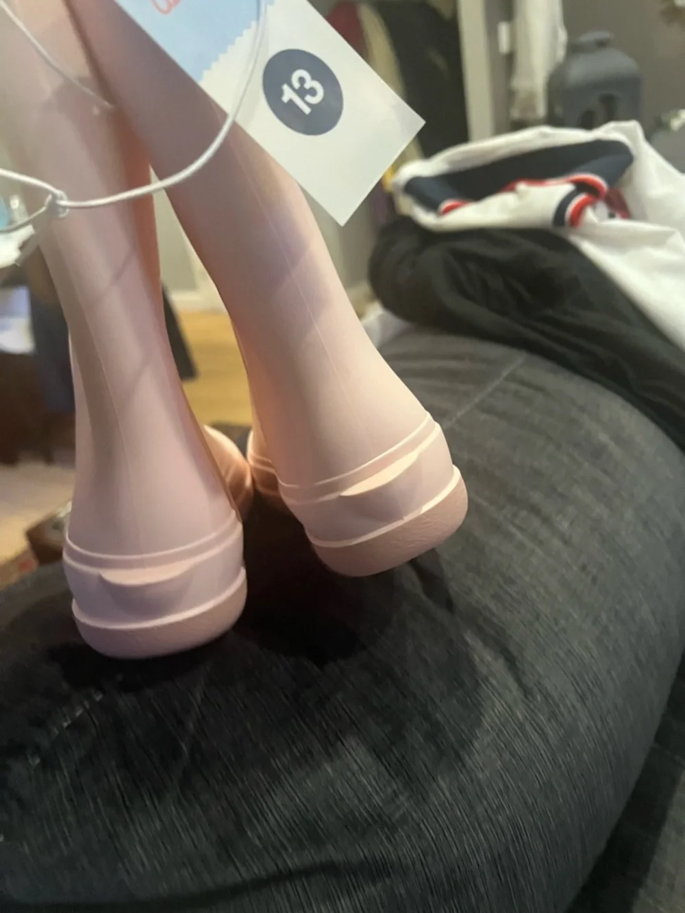 🌧️ Cat & Jack  Rubber Rain Boots – Blush Pink | Kids Size 13 | NEW 🌧️